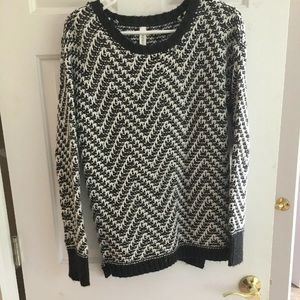 Black And White Knitted Sweater